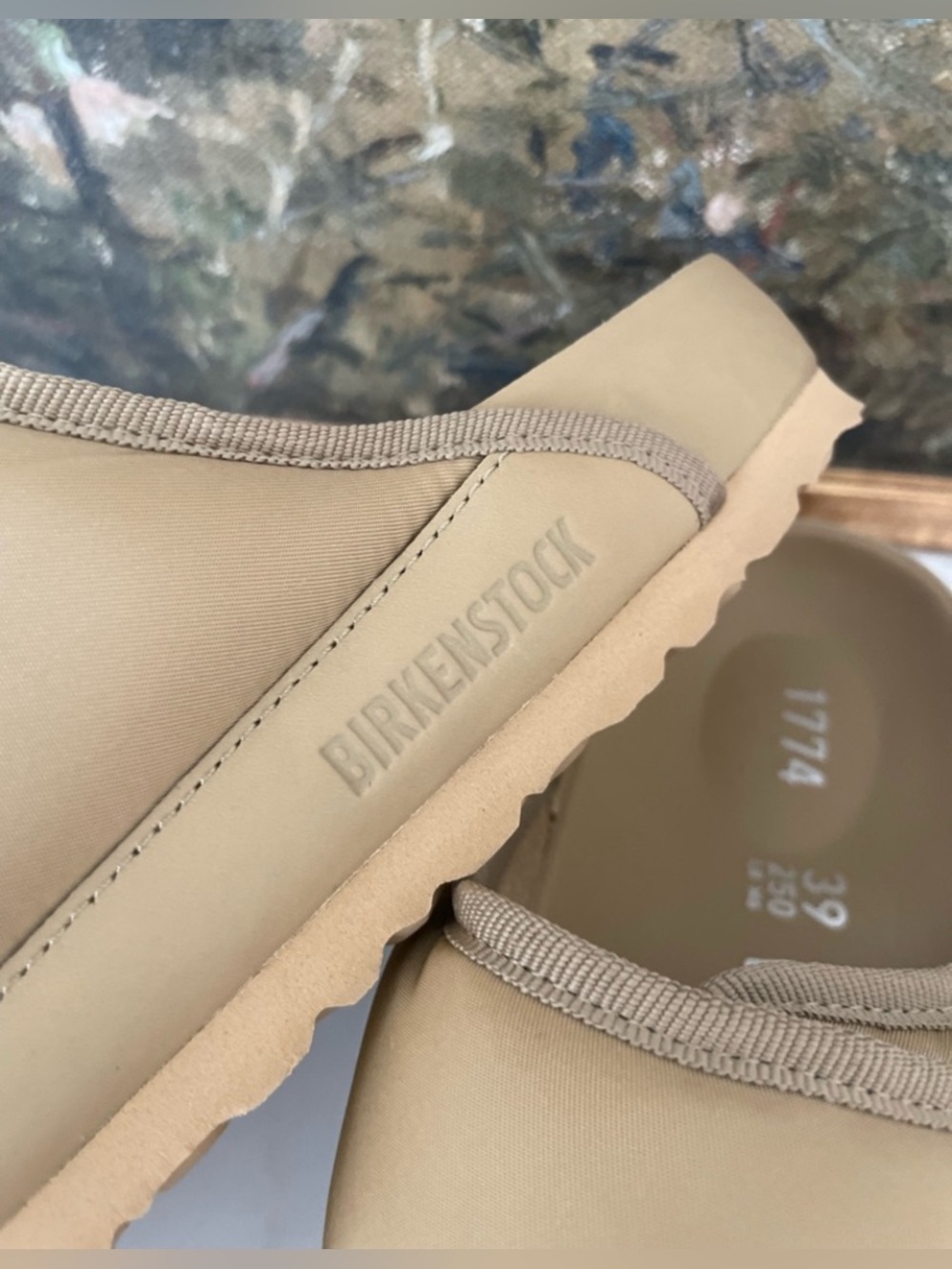 Birkenstock x 1774 Cosny Sandals 39 Taffy Beige Arizona $395 Premium - Picture 8 of 10